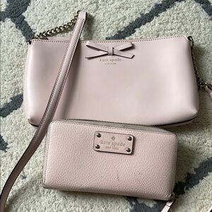 Kate Spade Pink Crossbody Bag and Wallet Set